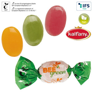 Bonbons im kompostierbaren Werbewickel 
