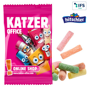 Mini HITSCHIES Kaubonbons Sauer Mix im konventionellen Tütchen