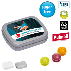 MINI-Klappdose mit Pulmoll Pastillen, 20g