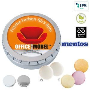 MINI-Drück-mich-Dose mit mentos, 50g