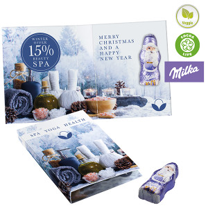 Süßes Briefchen mit Milka Mini Weihnachtsmann