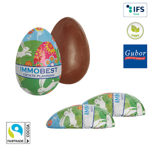 Schoko-Halbei, vollgegossenes Schoko-Halbei