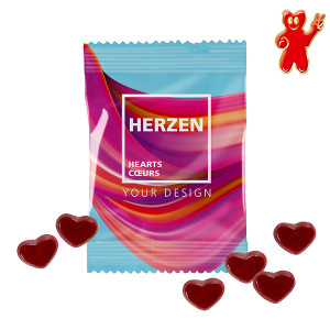 Fruchtgummi Herzen,10g - kleine Menge