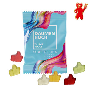 Fruchtgummi Daumen Hoch, 10 g - kleine Menge