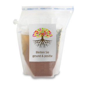 Geschenkartikel / Präsentartikel: Tee-Brühbeutel, Bleiben Sie Gesund & positiv, Tasty Berry, wiederverwendbar