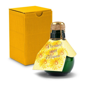 Kleinste Sektflasche der Welt! Diesmal statt Blumen - Inklusive Geschenkkarton, 125 ml
