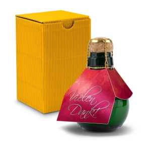 Kleinste Sektflasche der Welt! Vielen Dank - Inklusive Geschenkkarton, 125 ml