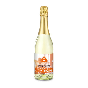 Home-Office Stößchen - Sekt Cuvée - Flasche klar, 0.75 l