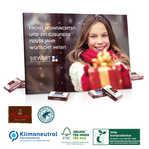 Tisch-Adventskalender Sarotti Business Exklusiv, Klimaneutral, FSC®, Inlay kompostierbar