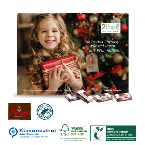 Wand-Adventskalender Sarotti Business Exklusiv, Klimaneutral, FSC®, Inlay kompostierbar
