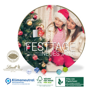 Adventskalender Lindt Centro, Klimaneutral, FSC®, Inlay aus Papierfaser