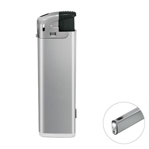 Silber Elektronik-Feuerzeug mit LED