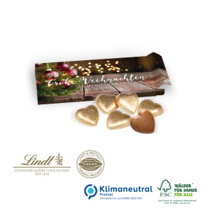 Lindt Schokoherzen in Präsentbox, Klimaneutral, FSC®