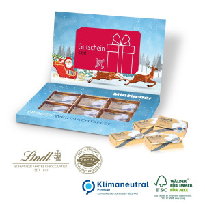 Präsentbox Business mit Schokotäfelchen, mit Kartenhalterung, Klimaneutral, FSC®
