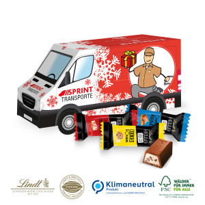 3D Präsent Transporter mit süßer Füllung, Klimaneutral, FSC®