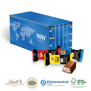 3D Präsent Container mit süßer Füllung, Klimaneutral, FSC®