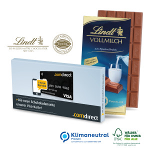 Premium Schokolade von Lindt, 100 g, Klimaneutral, FSC®
