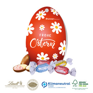 Werbe-Osterei mit süßer Füllung, Klimaneutral, FSC®