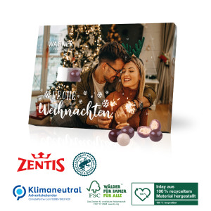 Tisch-Adventskalender Zentis Business, Klimaneutral, FSC®, Inlay aus 100% recyceltem Material