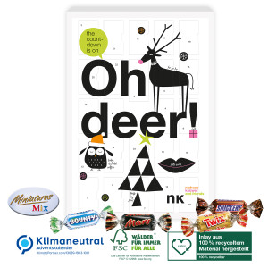 Adventskalender Mars® Miniatures® Mix, Klimaneutral, FSC®, Inlay aus 100% recyceltem Material