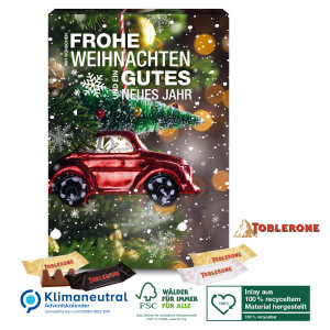 Adventskalender mit TOBLERONE, Klimaneutral, FSC®, Inlay aus 100% recyceltem Material