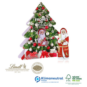 Weihnachtsbaum mit Lindt Nikolaus, Klimaneutral, FSC®
