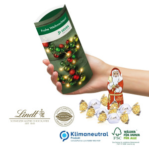 Kissenverpackung mit Lindt Schokolade, Klimaneutral, FSC®