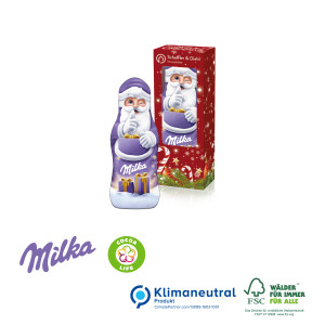 Milka Weihnachtsmann, 15 g, Klimaneutral, FSC®