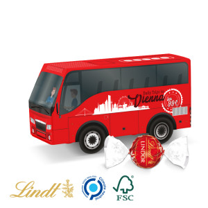Lindt - Bus Präsent Lindor Milch Kugel