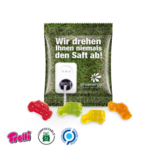 Trolli - Fruchtgummi Minitüte 10g, "Auto-Mischung", kompostierbare Folie