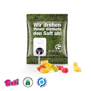 Trolli - Fruchtgummi Minitüte 10g, Premium Bärchen, kompostierbare Folie