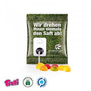 Trolli - Fruchtgummi Minitüte 10g, "Fußball", kompostierbare Folie