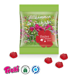 Trolli - Fruchtgummi Minitüte Sonderform 10g, kompostierbare Folie