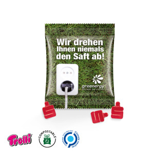 Trolli - Fruchtgummi Minitüte 10g, "Sparkassen "S"", kompostierbare Folie