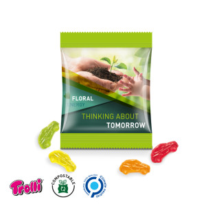 Trolli - Fruchtgummi Minitüte 15g, "Auto" kompostierbare Folie