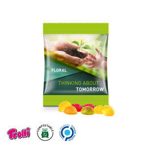 Trolli - Fruchtgummi Minitüte 15g, "Fußball", kompostierbare Folie