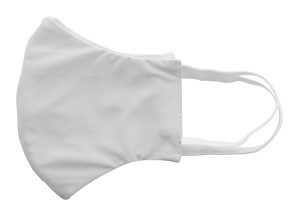 Mundschutz Maske "Kreativ" XL mit Gummizügen in weiß inklusive Druck