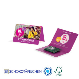 Werbekarte  Ritter SPORT Schokotäfelchen Mandel