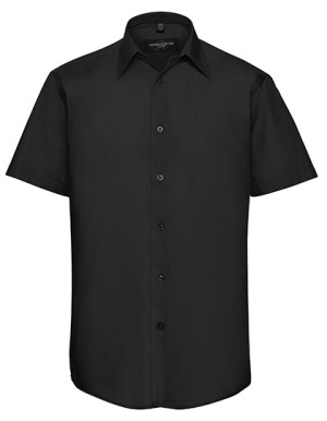 Men`s Short Sleeve Tailored Polycotton Poplin Shirt