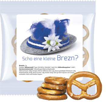 Bio Mini Brezeln Original, ca. 7g, Express Maxi-Tüte mit Etikett