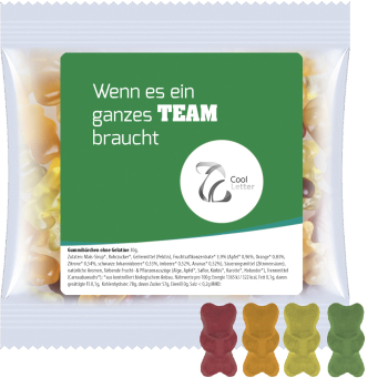 Bio Gummibärchen ohne Gelatine, ca. 30g, Express Maxi-Tüte mit Etikett