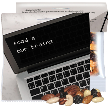 Bio Studentenfutter, ca. 30g, Express Maxi-Tüte mit Werbereiter