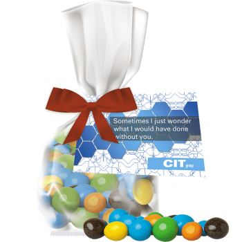 Bunte Schoko Erdnüsse, ca. 30g, Express Flachbeutel mit Werbekarte