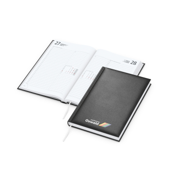 Buchkalender Image bestseller, Siebdruck-Digital, schwarz