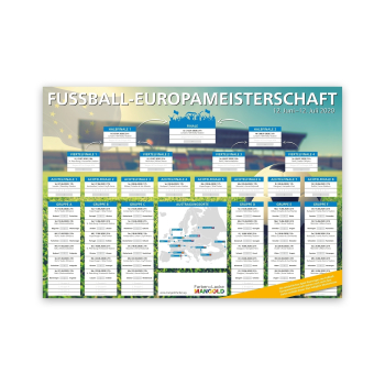 Fußball-Europameisterschaft 2020 EM-Planer A3 plano