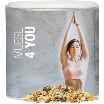 Müsli Erdbeerchen, ca. 70g, Pappdose Small