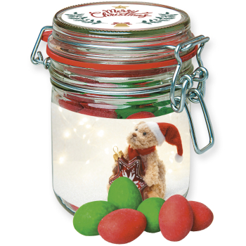 Bunte Mandeln, ca. 250g, Bonbonglas Maxi