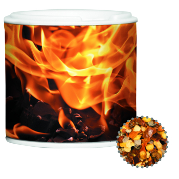Bio Gewürzmischung Feuer und Flamme, ca. 25g, Gewürzpappstreuer