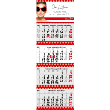 Mehrblock-Monatskalender Quadro 4 Post bestseller