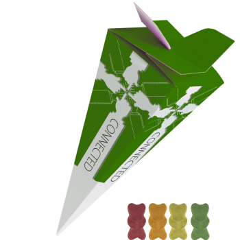 Bio Gummibärchen ohne Gelatine, ca. 30g, Präsent-Pyramide